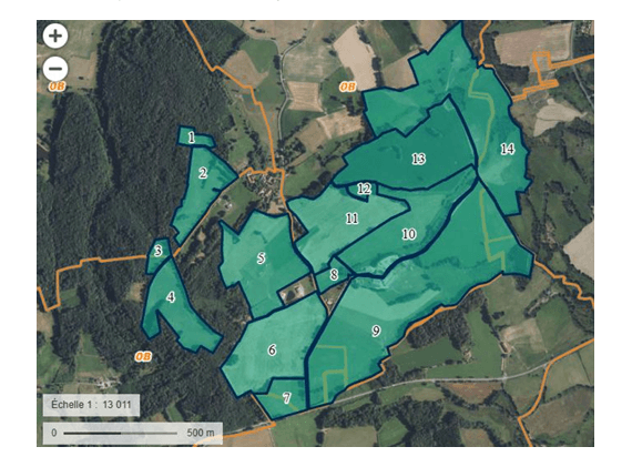 Plan cadastral 14 groupements