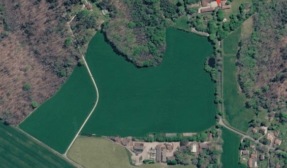 Vue aérienne de la parcelle étudiée